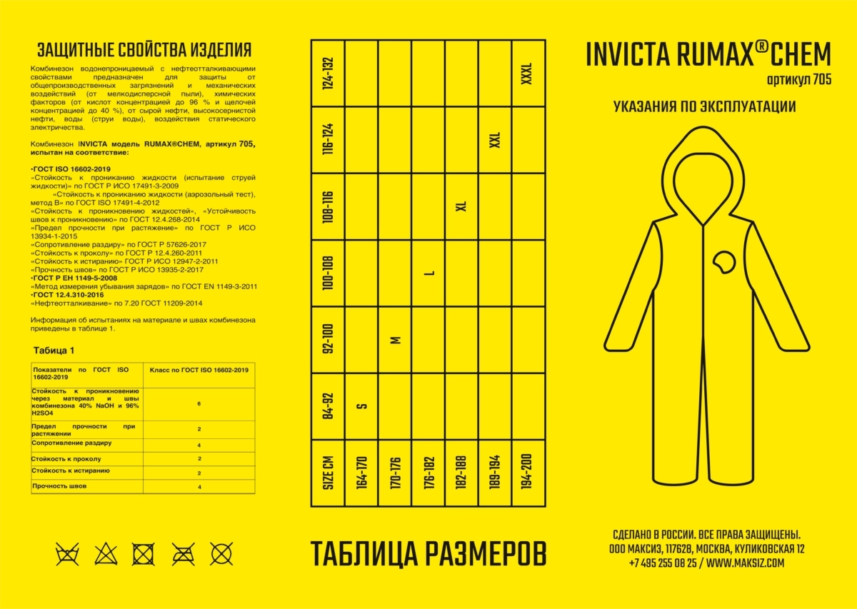 Комбинезон INVICTA RUMAX CHEM АРТ.705